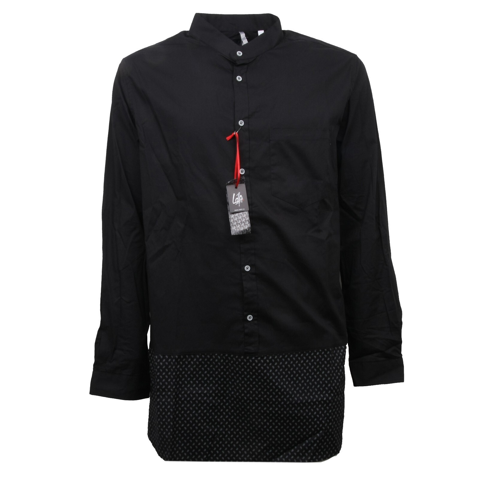 C2920 рубашка camicia manica lunga LOFT1 nero мужская