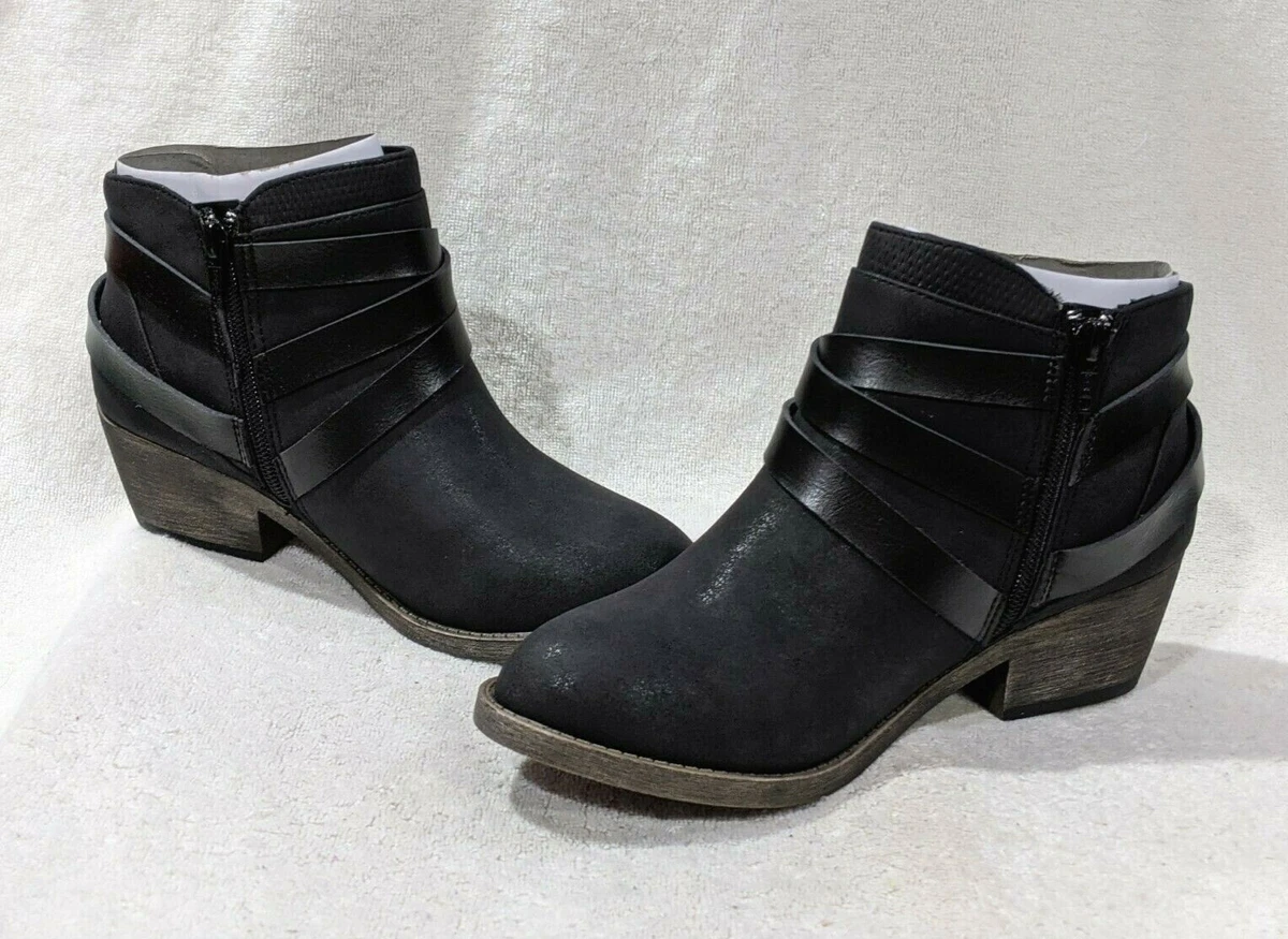 SO Women s Basking Black Ankle Boots Size 8.5 NWB eBay