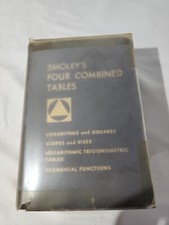 Smoley's Four Combined Tables 1965 Logarithm's Squares Engineering Mathematics
