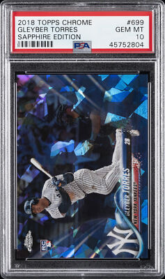 その他 MLB Gleyber Torres Sapphire PSA 10 PSA 10 GLEYBER TORRES 2018 TOPPS CHROME SAPHIRE EDITION