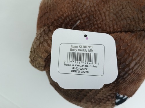 NWT Nanco Belly Buddies Brown T-Rex Dinosaur 9" Stuffed Animal Chunky Ball Plush - Picture 10 of 11