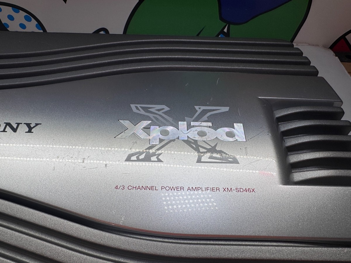 Sony XPLOD XM-SD46x 75 watts RMS x 4 at 2 ohms channel Amplifier
