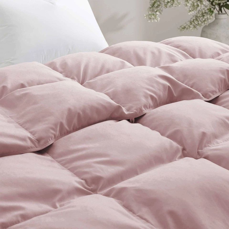 Oversize Down Feather Comforter Lightweight Soft Cozy, King or Queen Bed Blanket - Image 4 of 4