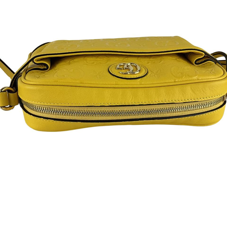GUCCI★素敵！Yellow GG Embossed Star Cross Body Shoulder Bag GUCCI GG Embossed Leather Shoulder Bag in Yellow | eBay