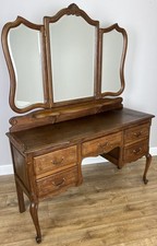 Vintage Dressing Table with Mirror French Oak Louis Vanity Table Makeup LOT 4976