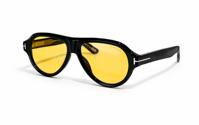 Tom Ford Sonnenbrille Icon Collection TF1225 Schwarz/Gelb mit Etui Neu