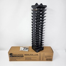 Atlantic Media Stix 4 Pack Interlocking Storage Holds 60 Blu-rays, CDs, or DVDs