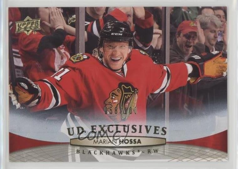 2011-12 Upper Deck UD Exclusives 58/100 Marian Hossa #162 HOF 0i5j