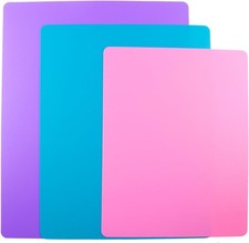 3 pcs Flexible Non-Slip Cutting Board Mat Dishwasher Safe Kitchen Chopping Tray