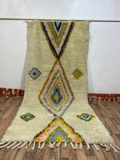 Authentischer marokkanischer Berber Läufer Teppich - Handgefertigte Wolle Sch...