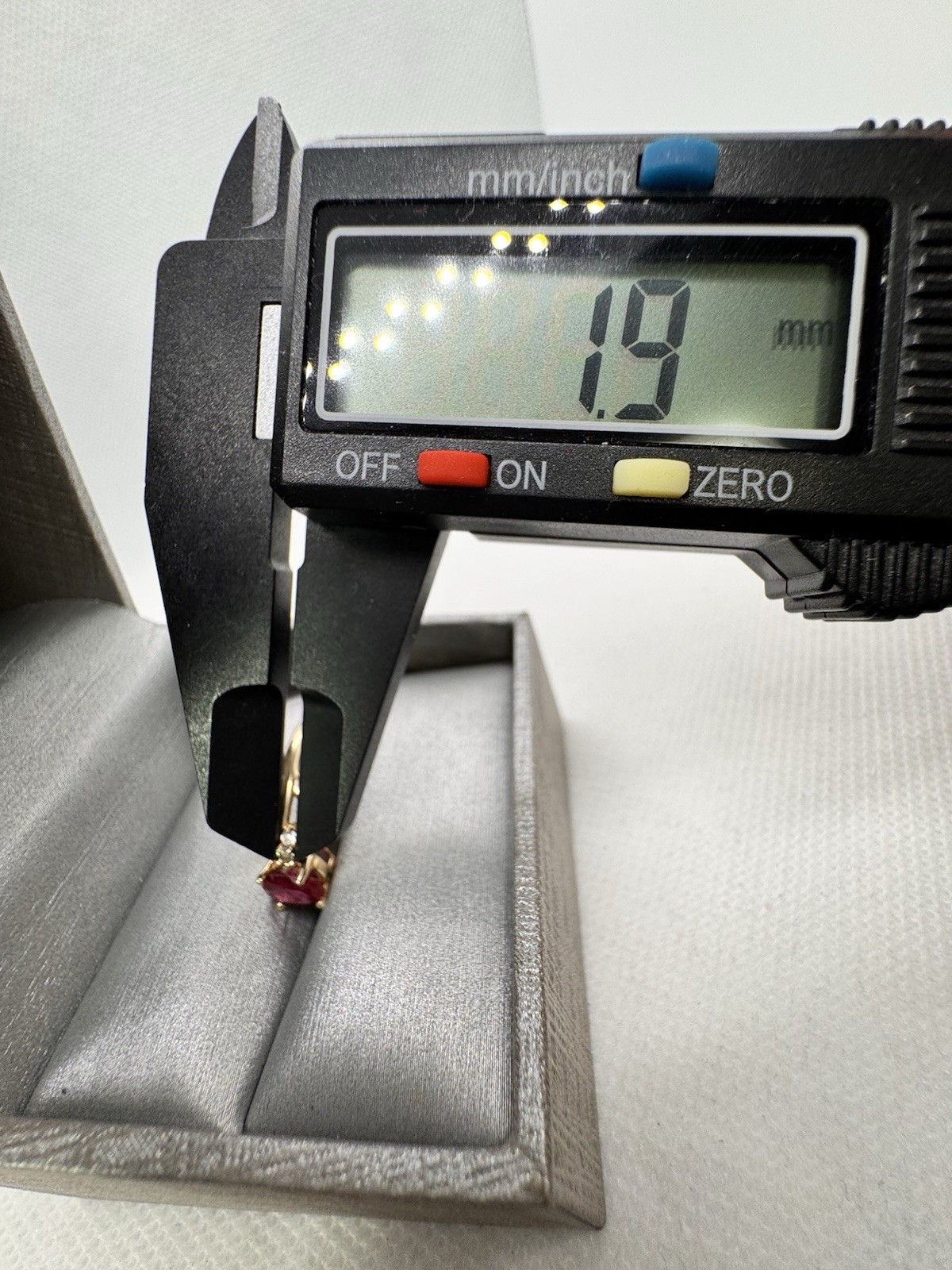 10K Solid Gold Ring Lab Created Ruby w/ Diamond A… - image 8