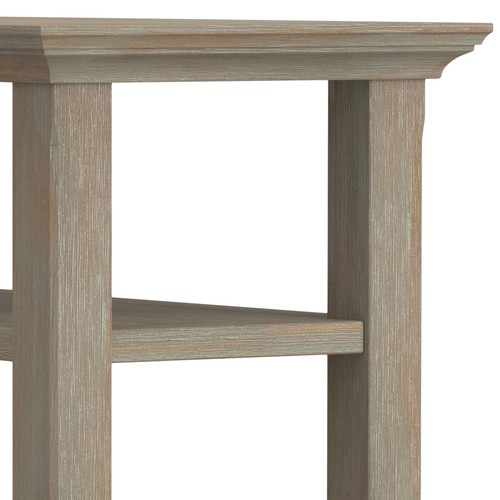 Simpli Home Acadian Wood 14" Rectangle Transitional Narrow Side Table in Gray - Picture 6 of 9