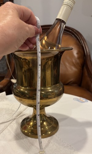 Vintage Sheffield Silvee Co Solid Brass Champagne Bucket/ice Cooler