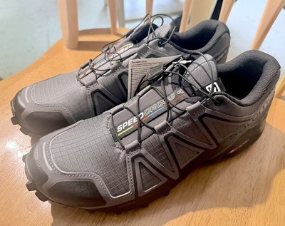 NEW Salomon Men's Speedcross 4 Trail Running Shoes - US Size 10 - Black/Grey