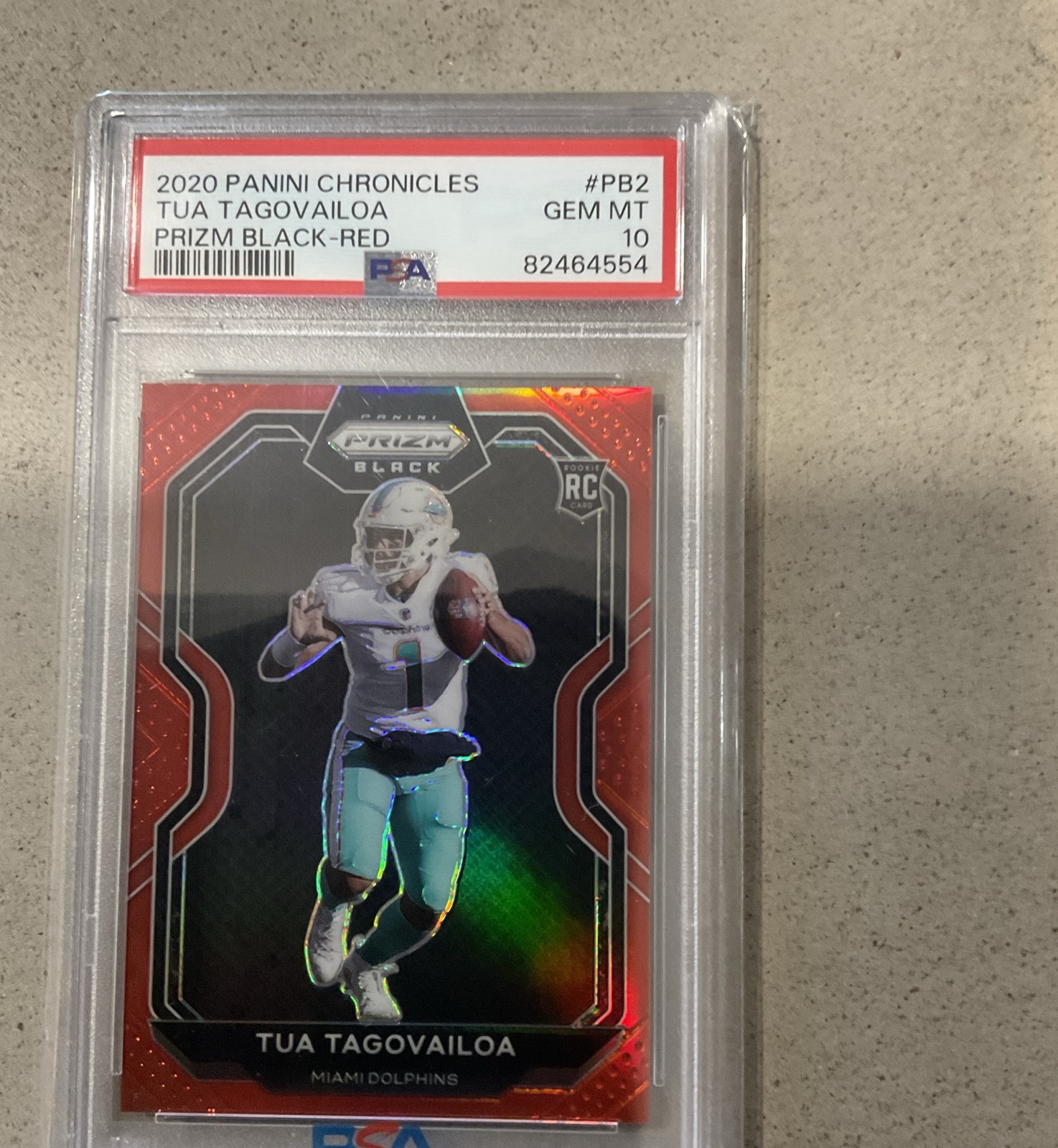 Tua Tagovailoa Panini Chronicles Prizm Black #PB2 Red