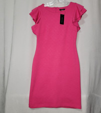 Tommy Hilfiger Women's Pink Pullover Flutter Sleeve Stretch Dress Size 10 NWT