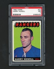 1965-66 TOPPS HOCKEY #22 HARRY HOWELL PSA 7 (NM) POP 23 W/ ONLY 57 HIGHER
