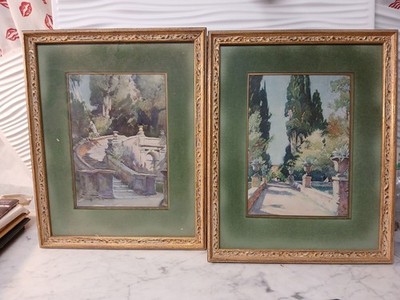 Vintage Prints Tivoli Villa d Este Staircase by Pierre Vignal Original