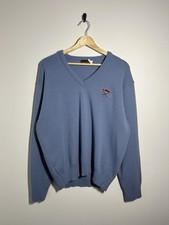 Vintage Botany 500 St Andrews Links Golf Club Knit V Neck Sweater L Made In USA