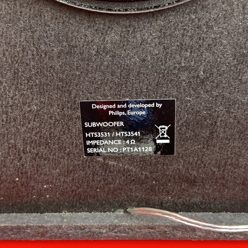 Philips HTS3541 Altoparlanti subwoofer audio surround neri per sistema home theatre - Foto 5 di 5