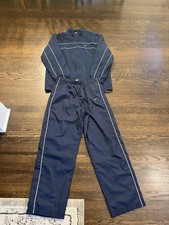 Nike Full Zip Navy Front Lightweight Polyester Tracksuit Jacket Pants Mens XL