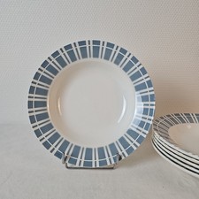 Assiettes Creuses Décor 9611 Digoin Sarreguemines 1940-1950