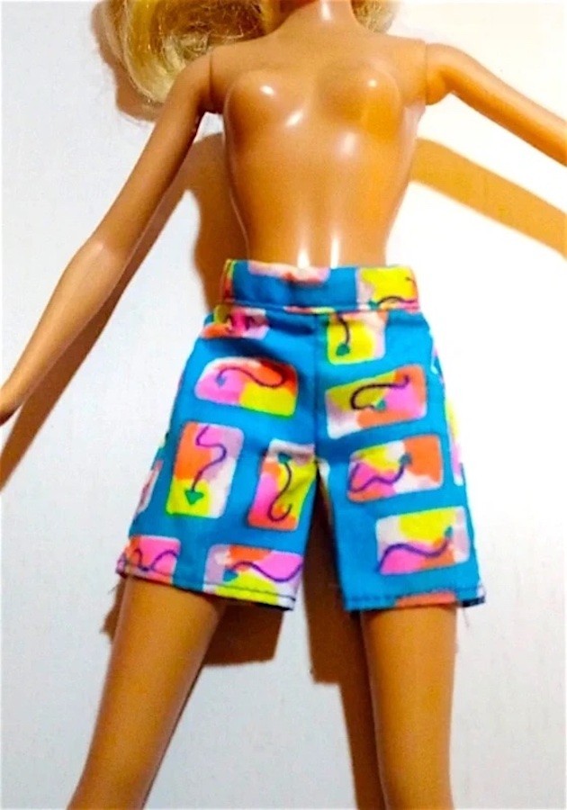 BARBIE HAWAIIAN FUN  FASHION 1990 mattel shorts pantaloncini fantasia B430B