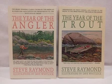 Two Vintage Fishing Books The Year Of The Angler & Trout Steve Raymond TPB VGC 