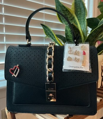 Aldo Top Handle Black W/changeable Pins NWOT