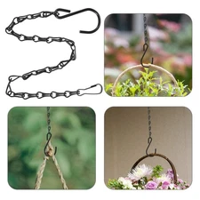 12pcs Plant Hanging Chain: Iron Basket Plant Hanger - Metal Flowerpot Planter