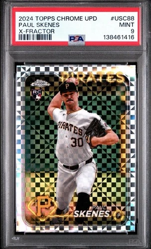 Paul Skenes 2024 Topps Chrome Update X-Fractor # USC88 PSA 9 Rookie Xfractor RC