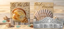 Set 2 Coastal Wall Art By The Sea Beach Memories Seashell Decor Nautical Plaque