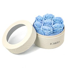 Round Preserved Roses Gift Box - Real Forever Flowers for Birthday, Valentine...