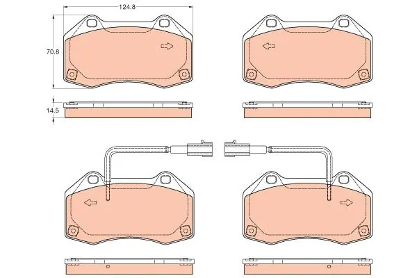 Pastiglie freno GDB2049 TRW per ALFA ROMEO 4C 4C SPIDER