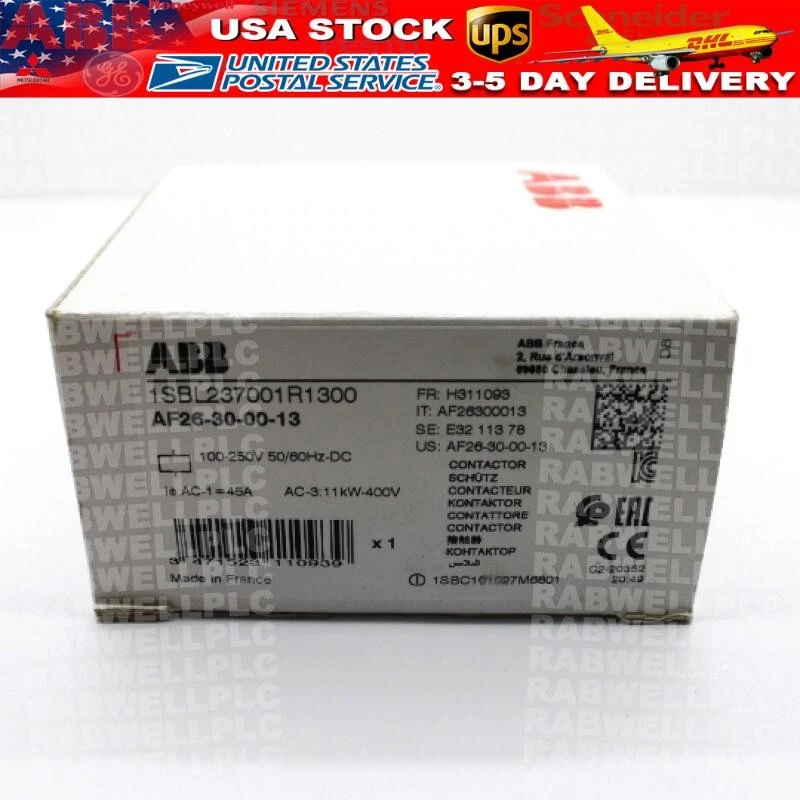 ABB 26A 100-250VDC 3-Pole Non-Reversing Contactor AF26-30-00-13 1SBL237001R1300 3471523110939