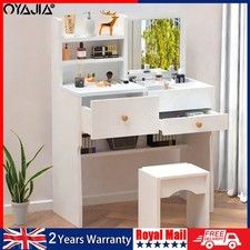 Dressing Table With Drawers Mirror Stool Set Makeup Desk Vanity Table Hwgwdcciyg
