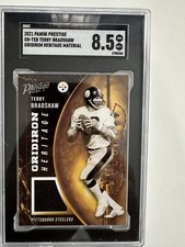 2021 PANINI PRESTIGE #GH-TEB -TERRY BRADSHAW GRIDIRON HERITAGE JERSEY CARD.