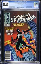 Amazing Spider-Man 252 Cgc 8.5 Off White To White 1st Black Costume Marvel 1984