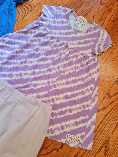 Girls Size 7 Ruffle Girl Outfits Set Of 2!! GUC! tunic & Capri Pants Sets - Picture 3 of 8