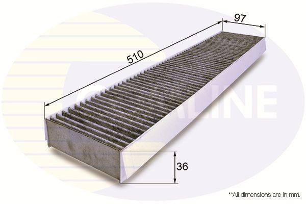 Cabin Pollen Air Filter 510mm Length Fits Ford Mondeo Jaguar X-Type COMLINE