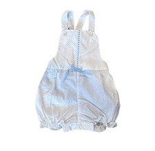 VTG Girl Bubble Romper 24 Months One Piece Vintage 80s Easter Blue floral Lace