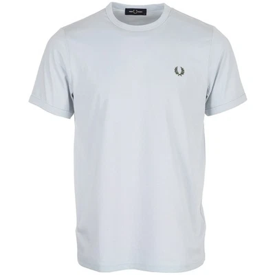 Vêtement T-Shirts Fred Perry homme Ringer T-Shirt Bleu clair Coton - Photo 1/3
