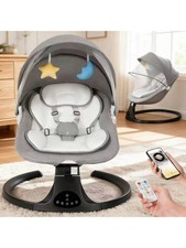 Electric Baby Swing,Baby Bouncer, Baby Swing With Bluetooth Music, 5-Speed Auto