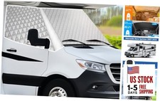 RV Windshield Cover for Class Silver  Black-Fit Dodge Mercedes Benz Sprinter