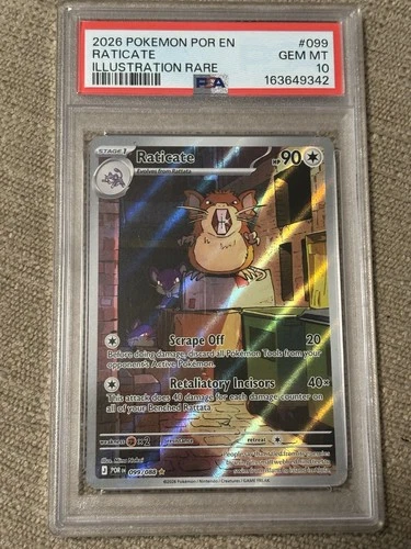 Pokemon Mega Evolution Perfect Order - Raticate 099/088 Illustration Rare PSA 10