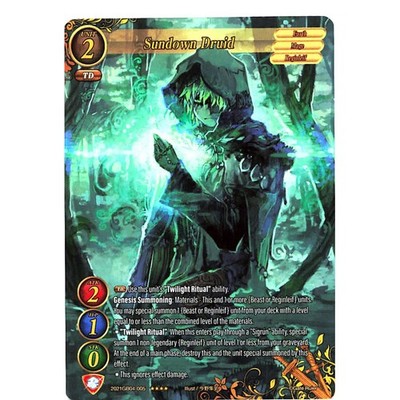 Gate Ruler TCG Premium 2021GB04-005      Sundown Druid GB04 - Become the Hero!