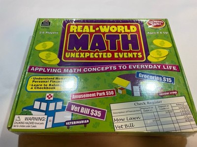 Teacher Created Resources Real World Math Unexpected Events Game Sealed!