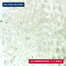 6 x 9mm,Pony Beads Transparent Multicolor Mix Plastic Acrylic Bulk Craft Pony Be