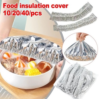 Aluminiumfolie Lebensmittel Abdeckungen Schüssel Teller Deckel Küche Aufbewahrung Verpackung 10-40 STCK. UK