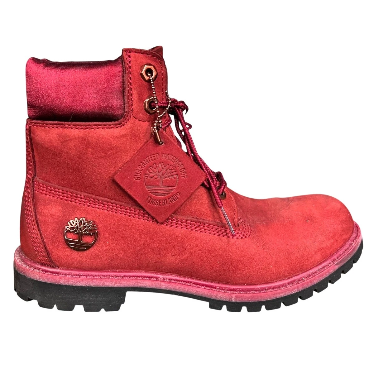 VTG Timberlands Red Suede Euro Women\'s Lady Field BT Hiking Boots Size 8.5 | 39‎ Timberlands Red Velvet Boots♥️ Size- US 8.5 ... | Depop main image 4